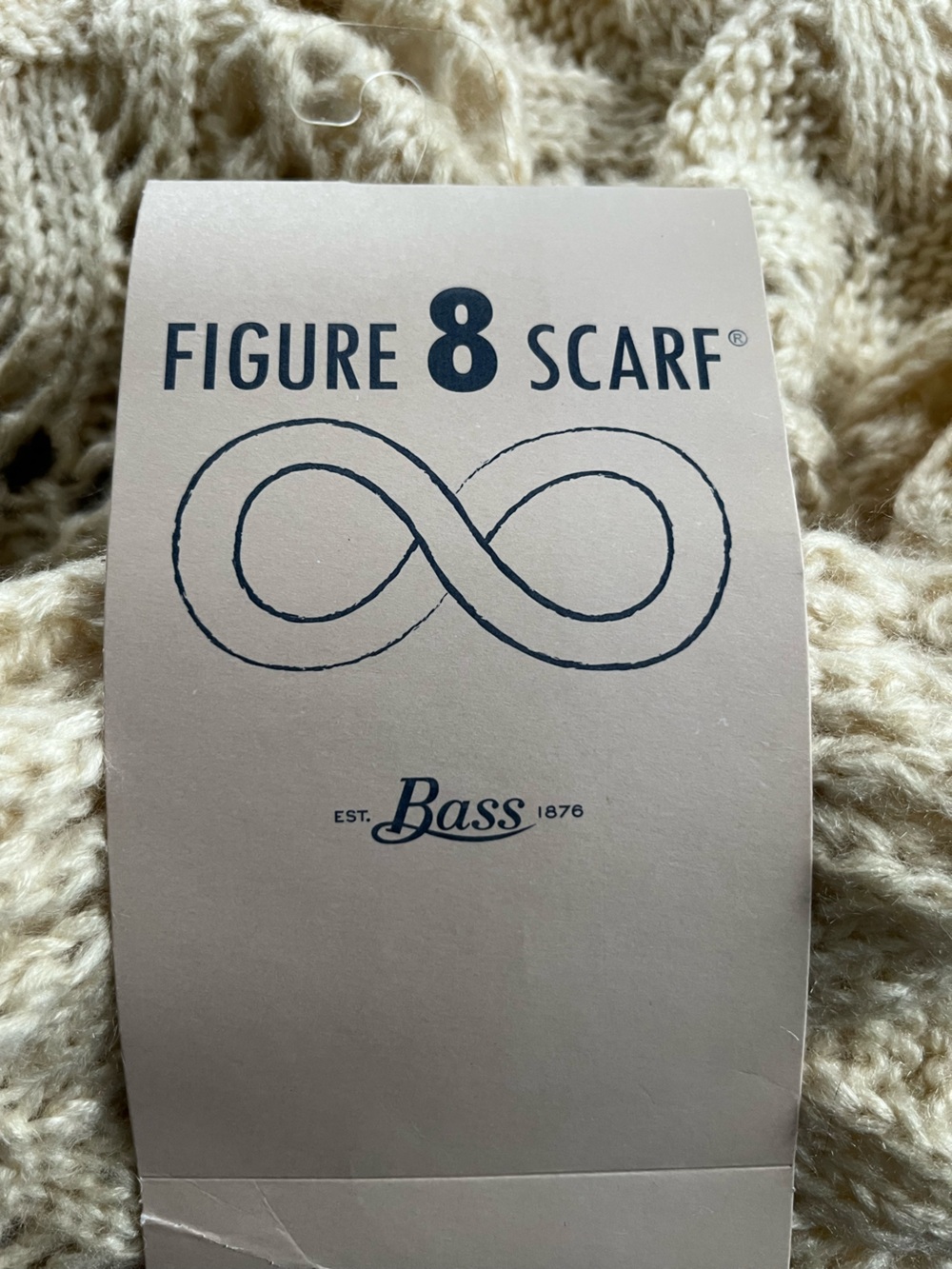 Bass Cream Cable Knit Infinity Scarf - Picture 5 of 8